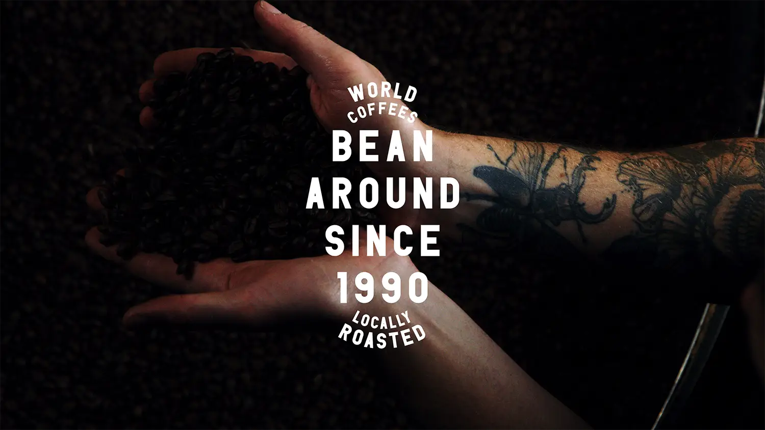 Bean Around The World coffee brand storefront and product photography